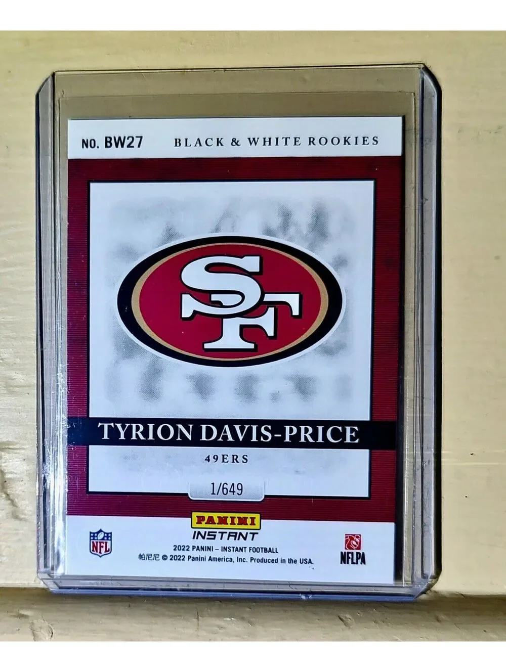 Tyrion Davis-Price 2022 Panini NFL Black & White Rookies #27 Football Card 1/649